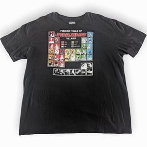 Retro Periodic Table of Star Wars: Villians Shirt XXL